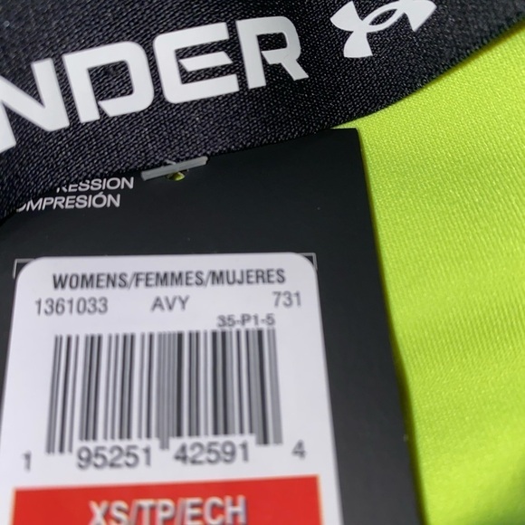 UnderAmour Women’s UA Crossback Low Impact Yellow/Black Sports Bra - Picture 5 of 5